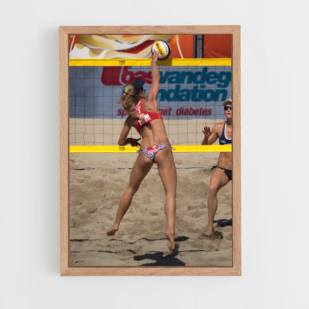Poster Énergie de Plage – affiche Beach-volley (vue 4)